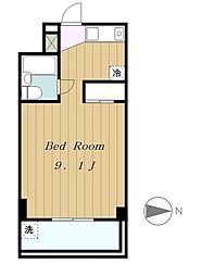 フォーラム共栄 5階1Kの間取り