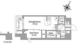 コンフォリア・リヴ新中野サウス 2階1DKの間取り