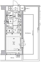 THEPREMIUMCUBEGSHIOMI 1Kの間取図画像