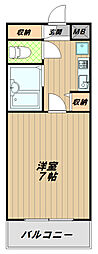 ブリウエスト明石 1Kの間取図画像