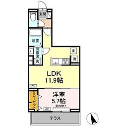 セレスティア池袋立教通り 1階1LDKの間取り