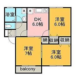 間取図画像 3DK