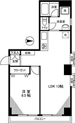 藤和シティコープ音羽 1LDKの間取図画像