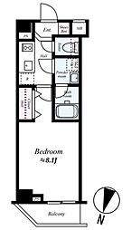 フュージョナル北赤羽ドゥエ 1Kの間取図画像