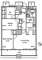 ザ・東京タワーズミッドタワー 28階2SLDKの間取り