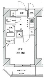 ライジングプレイス練馬関町ステーションスクエア 10階1Kの間取り