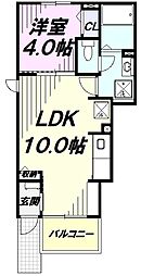 プランドール 1階1LDKの間取り