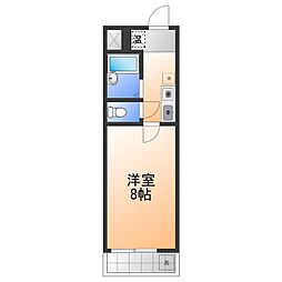 メゾンなか 1Kの間取図画像