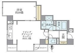 ノースウエストヒル 7階1LDKの間取り