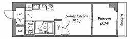 アパートメンツ練馬北町 1DKの間取図画像