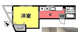 C&Tビル 1Kの間取図画像
