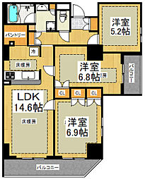 Evergreen 3LDKの間取図画像