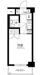 モナークマンション武蔵新城2 1Kの間取図画像