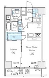レジディア大手町北 6階1LDKの間取り
