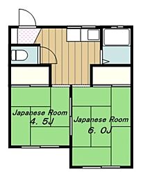 木の実ハイツ 2Kの間取図画像