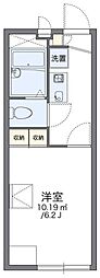レオパレスこもれび 1Kの間取図画像