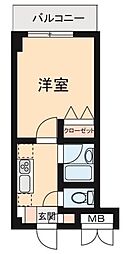 エコロジー高井戸プロセンチュリー 1Kの間取図画像