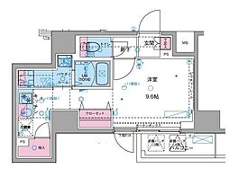 ジェノヴィア駒込駅グリーンヴェール ワンルームの間取図画像