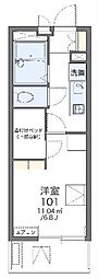 レオパレスGoldenGonta 1Kの間取図画像