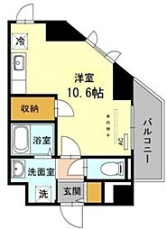 HillFlatOsaki ワンルームの間取図画像