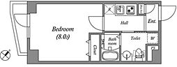 グランパセオ新宿河田町 1Kの間取図画像