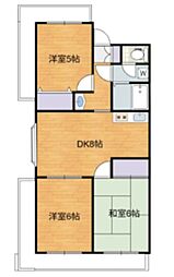 ライフプラザカナン 3DKの間取図画像