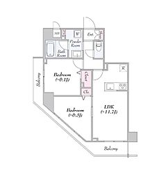 URBANLINKときわ台 7階2LDKの間取り