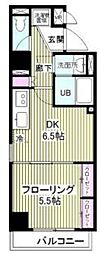 TKレジデンス 1DKの間取図画像
