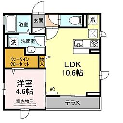 Prelude池尻 1LDKの間取図画像