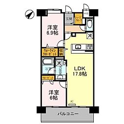 北大阪急行電鉄 桃山台駅 徒歩11分の賃貸マンション 1階2LDKの間取り