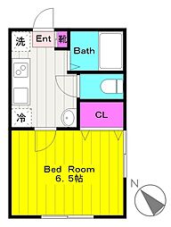 DSコート・21 1Kの間取図画像