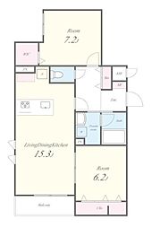 Stadt Nerima-kasugacho 1階2LDKの間取り