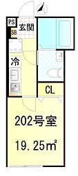 CFジオーレ北綾瀬テラス 1Kの間取図画像
