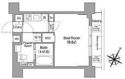 コンフォリア・リヴ新中野サウス 6階1Kの間取り