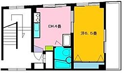 ジェネシス青山 3階1Kの間取り