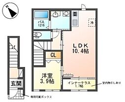 ソラナ 2階1LDKの間取り