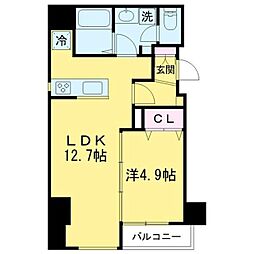 LUMIECNEGISHI 1LDKの間取図画像