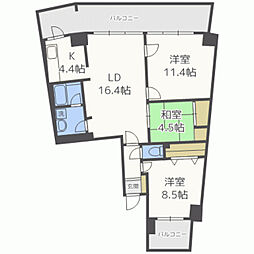 アイランドシティインフィニガーデンE棟 3LDKの間取図画像