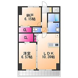 堺市北区新金岡町1丁マンション 1SLDKの間取図画像