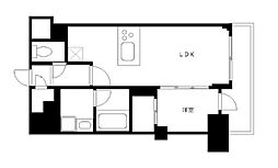 プレールドゥーク亀戸ＶＩ 2階1LDKの間取り