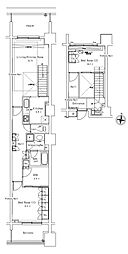 パークアクシス御茶ノ水ステージ 地下1階2SLDKの間取り