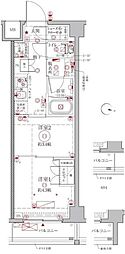 クレイシアIDZ幡ヶ谷 2Kの間取図画像