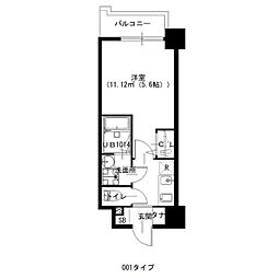 JR東海道・山陽本線 千里丘駅 徒歩5分の賃貸マンション 5階1Kの間取り