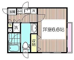 チェリーヒルズ 1Kの間取図画像