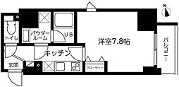 スカイコート蔵前2 1Kの間取図画像