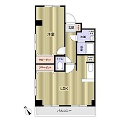 クラーシェ妙典 3階1LDKの間取り