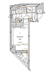 ラフィスタ東京イースト 1Kの間取図画像