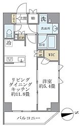 プルミエ秋葉原イースト 1LDKの間取図画像