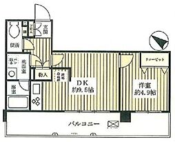 シャンスベルグ 1LDKの間取図画像
