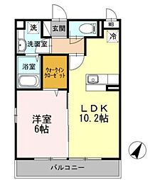 ヴィクトワール弐番館 1LDKの間取図画像